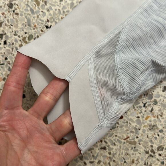 Lululemon white gray grey high rise waist leggings Wunder Under 6 - Picture 5 of 5